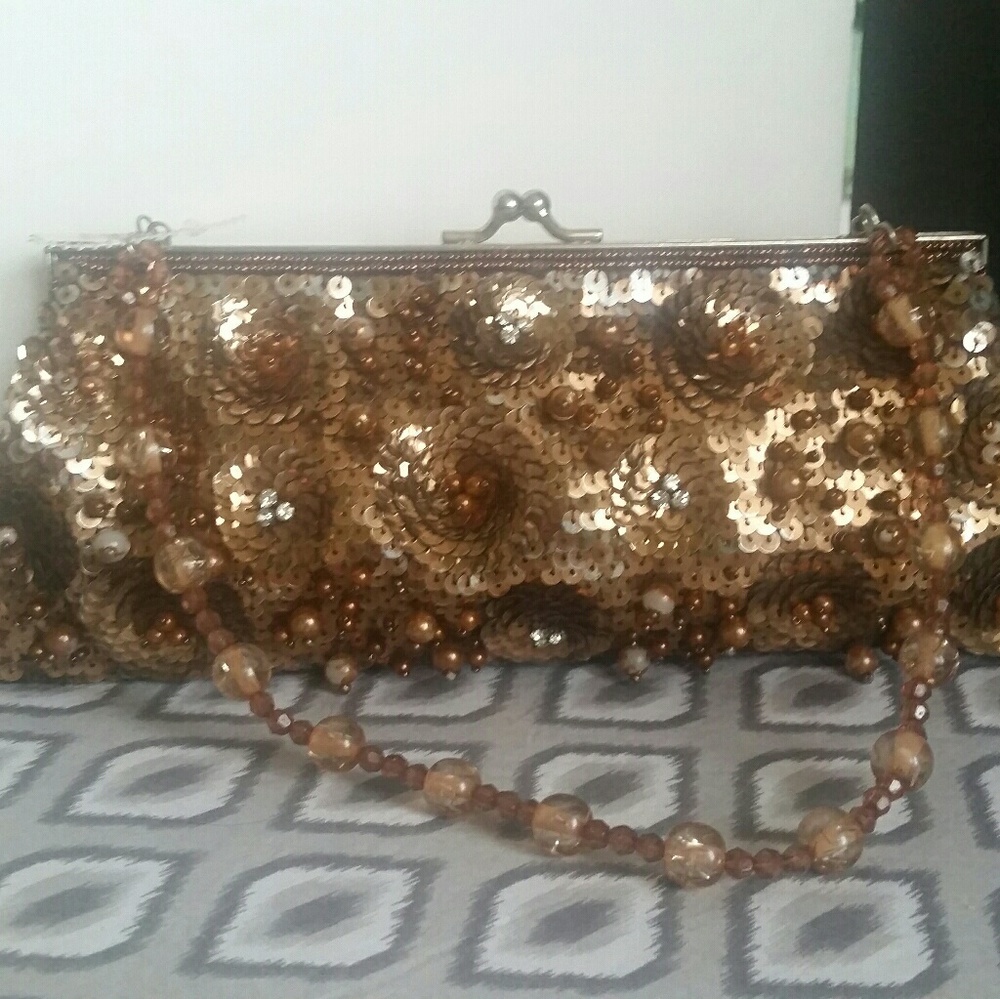 Vintage Sequin and Beaded Evening Bag